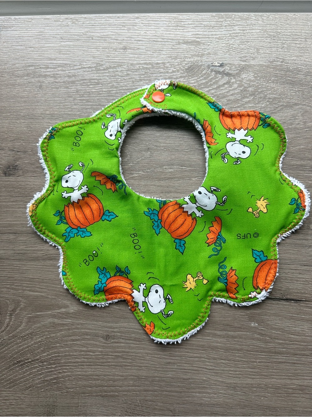 Snoopy Green Pumpkin Baby Bib - Kids Accessories